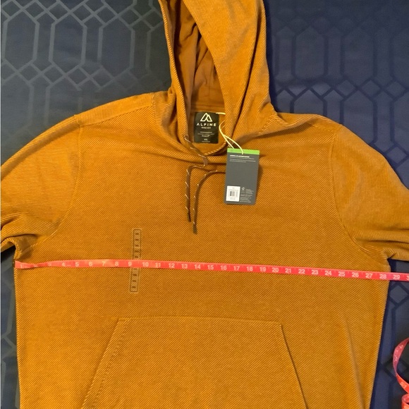 Alpine Design Rust/Brown Striped Hoodie - Picture 7 of 8